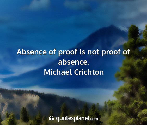 Absence of Proof